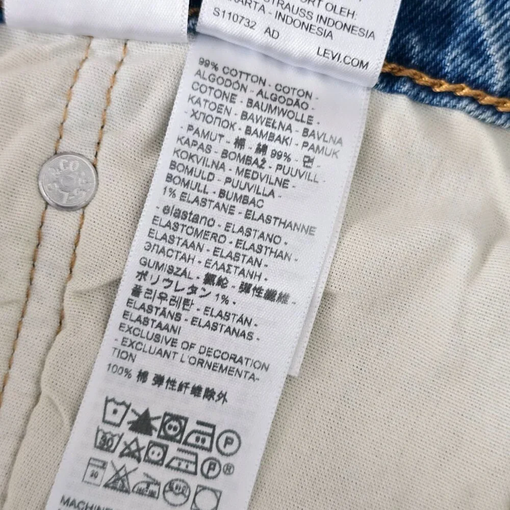 NWT Levi's Premium 501 High Rise Straight Jeans Size 29 Button Fly - Picture 7 of 7